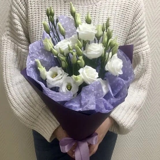 Букет цветов "Букет из белых эустом"